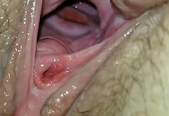Deep Cervix View before and after Cum