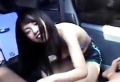 Aya Matsuki gets cum on pubic hair from sucked boner after